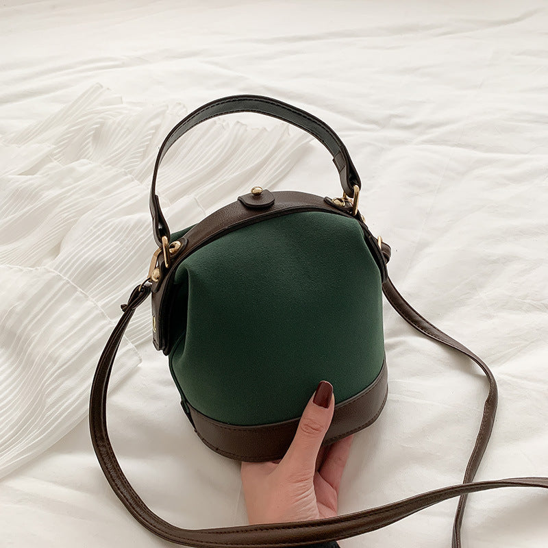 Bolso de hombro para mujer, elegante bolso bandolera tipo cubo