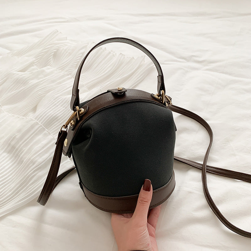 Bolso de hombro para mujer, elegante bolso bandolera tipo cubo
