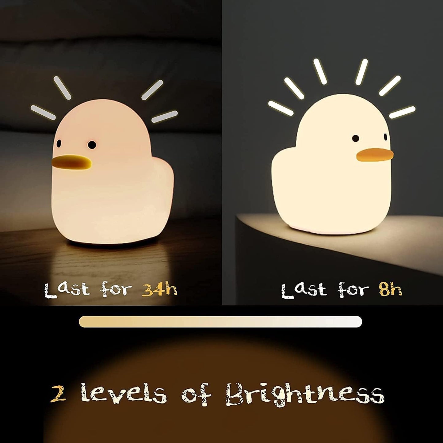 Duck Light Silicone Night Light Nursery Lamp
