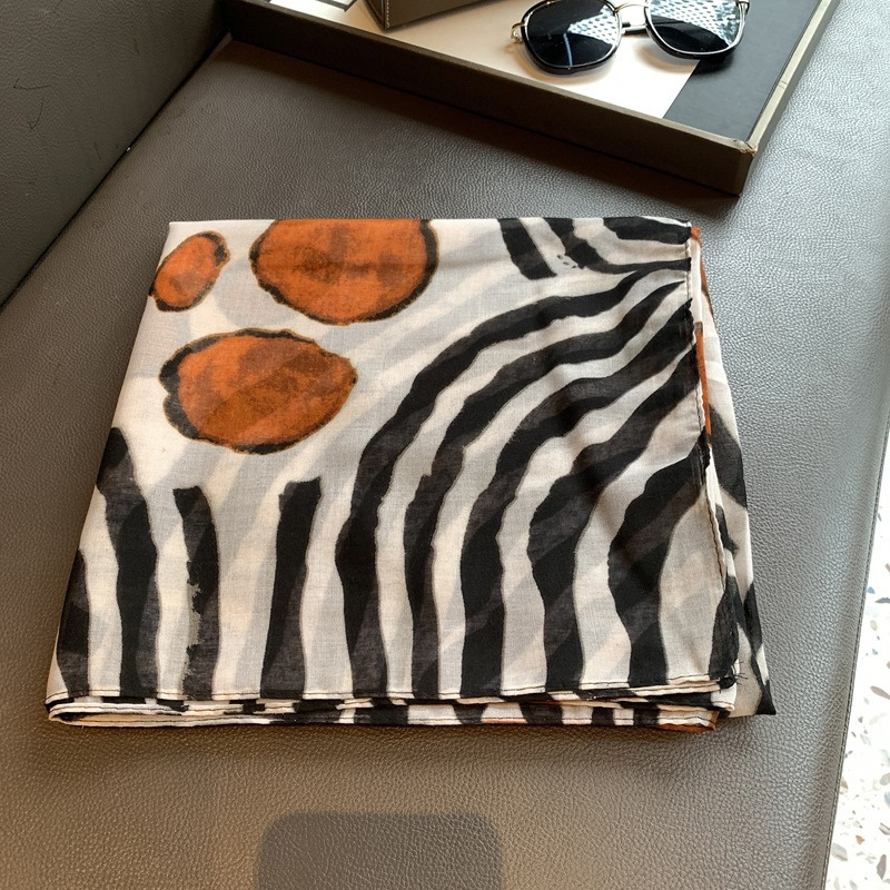 Elegant Summer Silk Scarf with Lightweight Shoulder Wrap