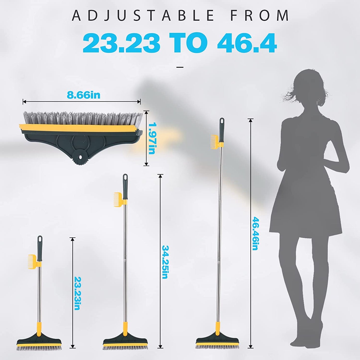 2 in 1 Floor Scrub Brush