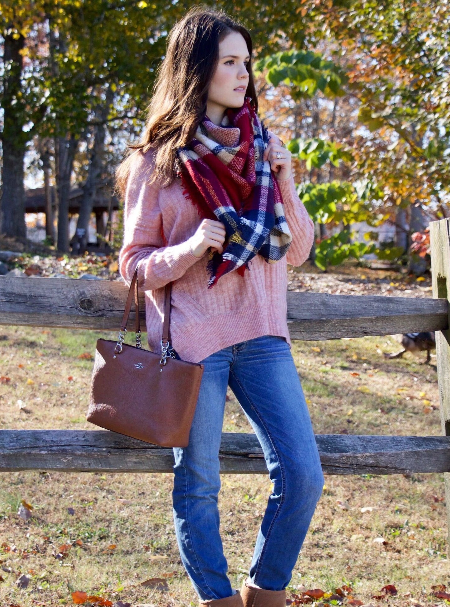 Autumn Plaid Blanket Scarf