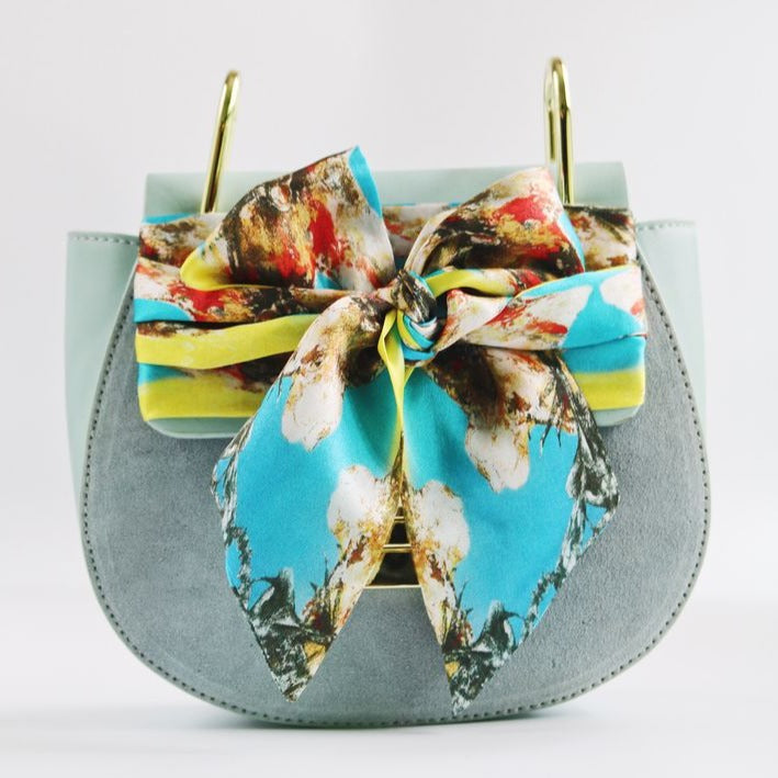 Women's Silk Skinny Scarf Twilly For Purse Bags