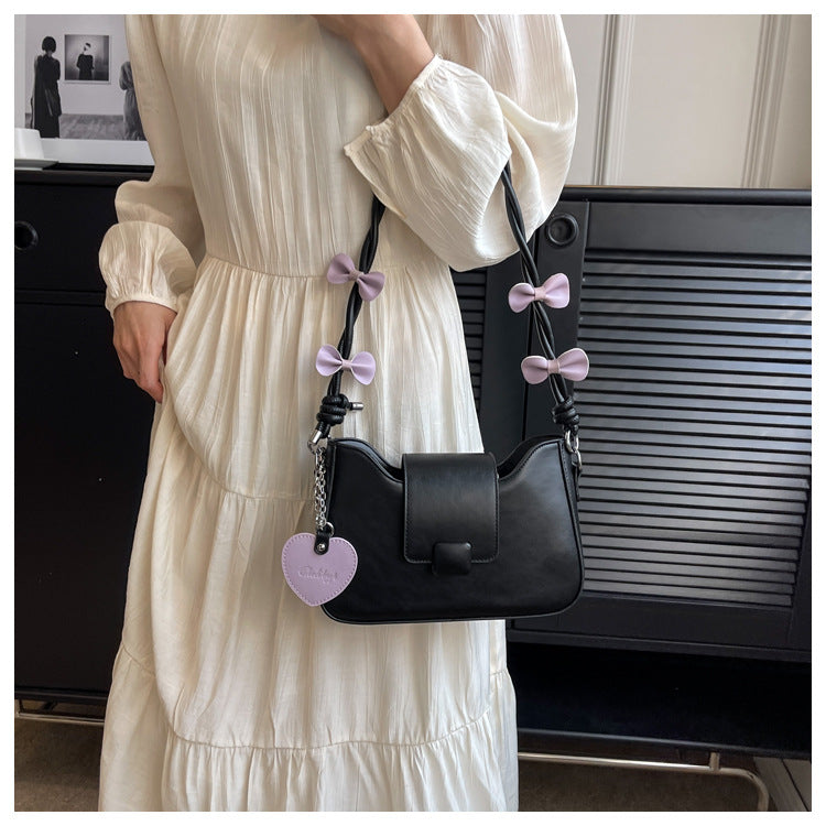 Bolso de hombro de primavera para mujer con correa de lazo de moda