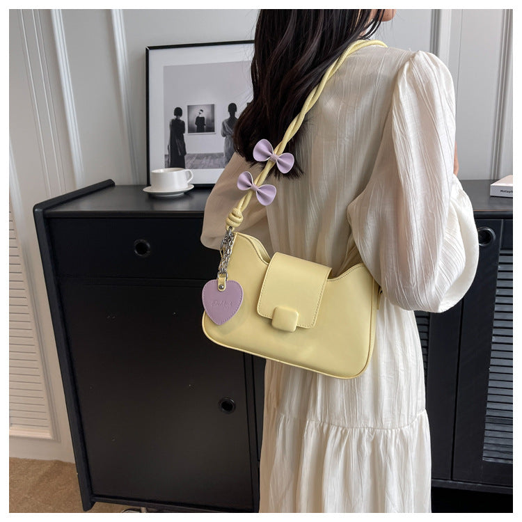 Bolso de hombro de primavera para mujer con correa de lazo de moda