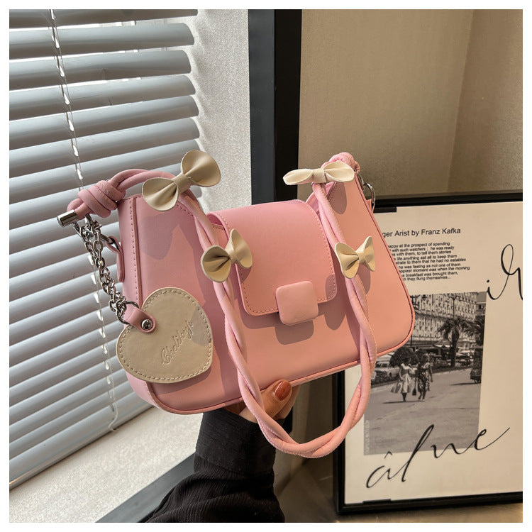 Bolso de hombro de primavera para mujer con correa de lazo de moda