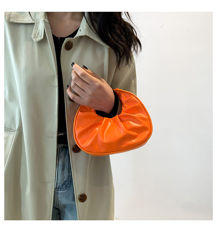 Bolso nube plisado, bolso baguette, bolso de hombro, bolso bandolera informal