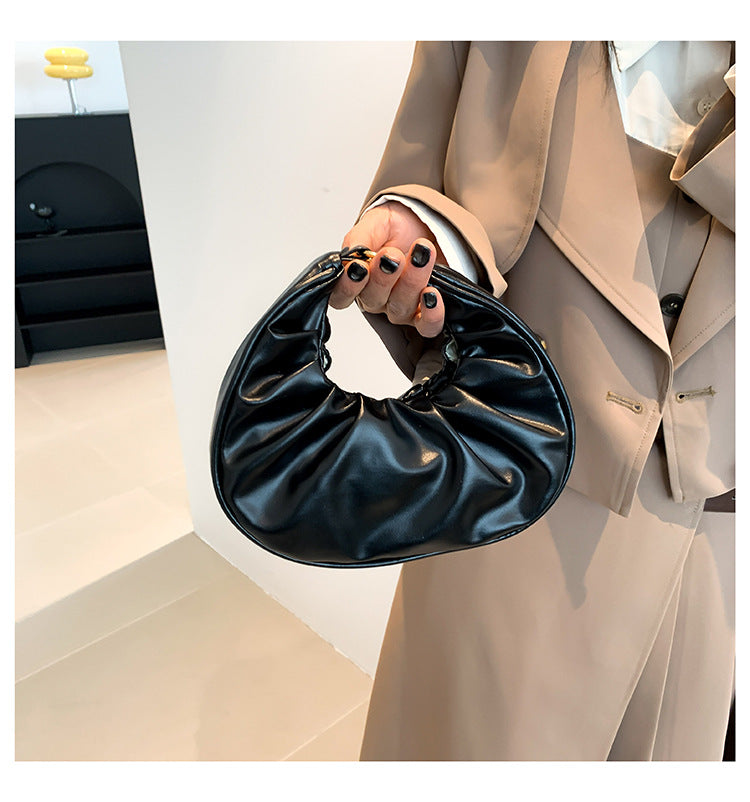 Bolso nube plisado, bolso baguette, bolso de hombro, bolso bandolera informal