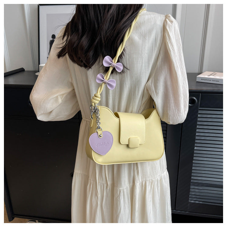 Bolso de hombro de primavera para mujer con correa de lazo de moda