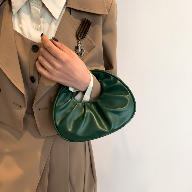 Bolso nube plisado, bolso baguette, bolso de hombro, bolso bandolera informal