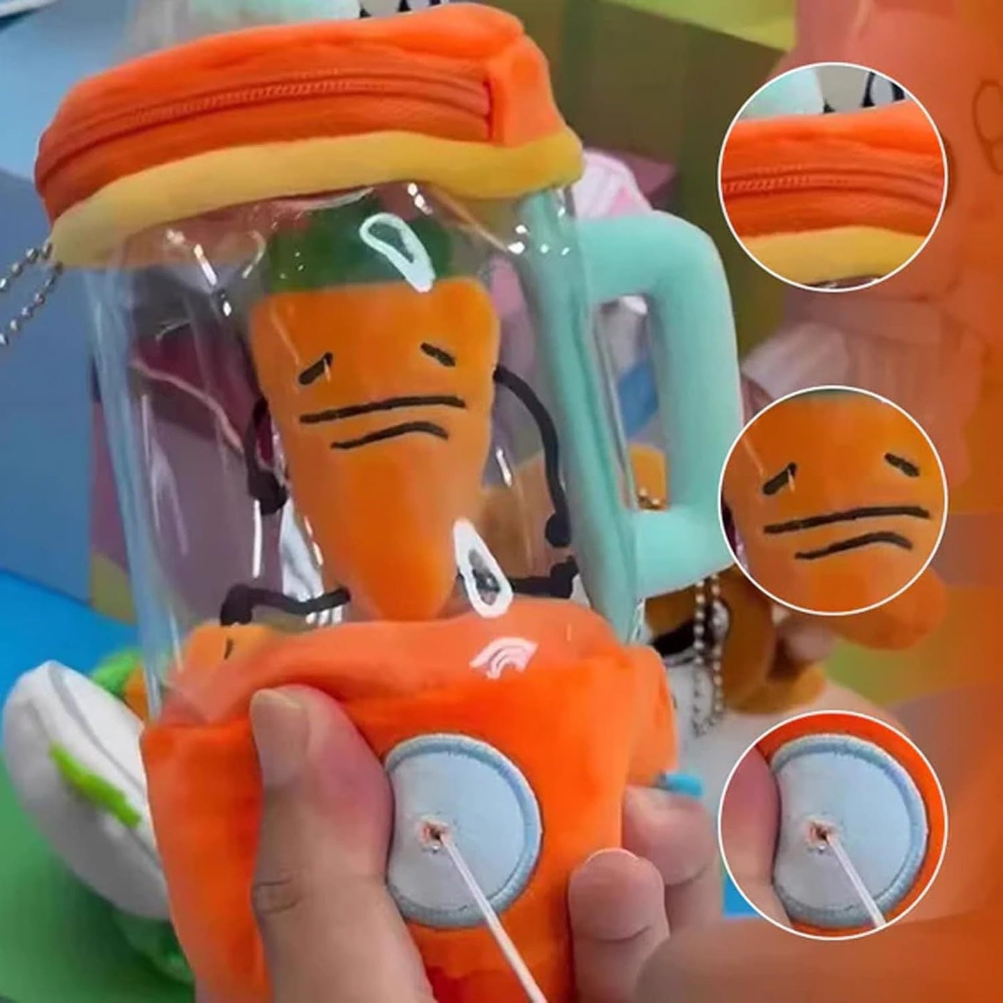 Plush Carrot Juicer Blender Toy
