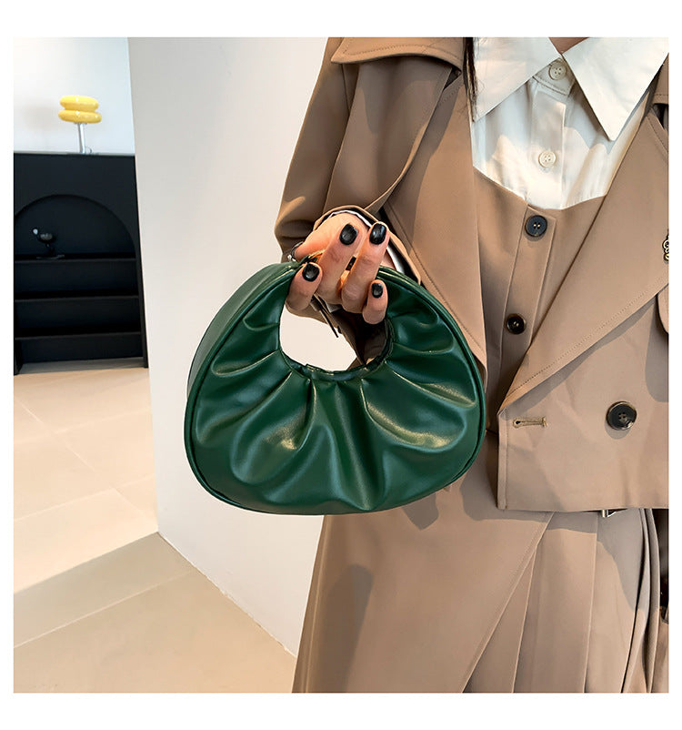Bolso nube plisado, bolso baguette, bolso de hombro, bolso bandolera informal