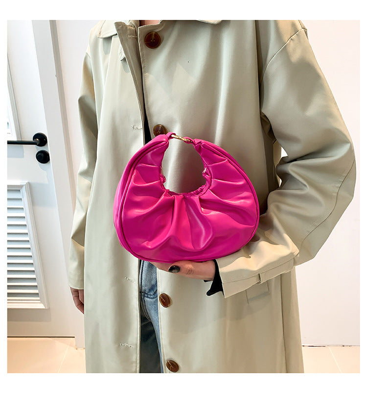 Bolso nube plisado, bolso baguette, bolso de hombro, bolso bandolera informal