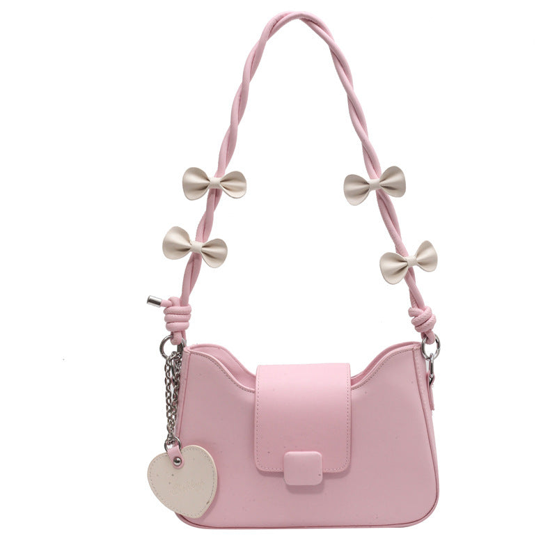 Bolso de hombro de primavera para mujer con correa de lazo de moda