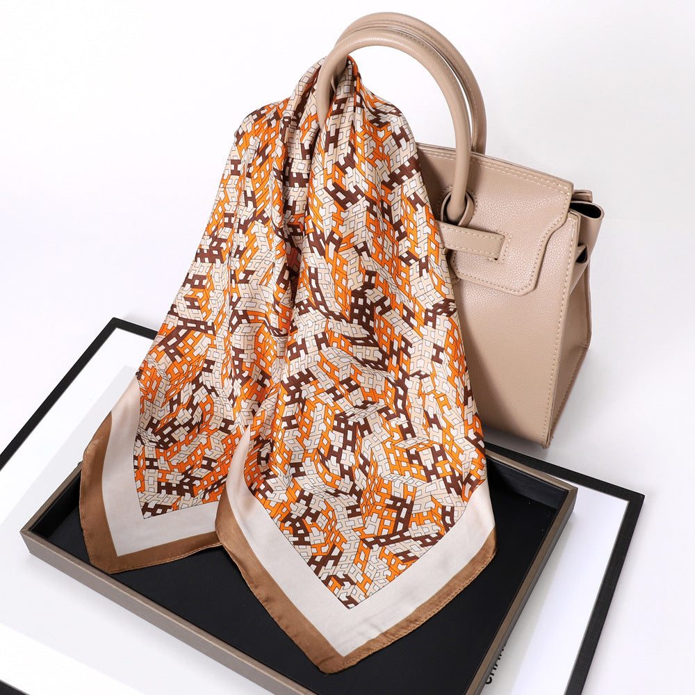 Square Silk Bandana Scarf Satin Hair Fashion Scarf