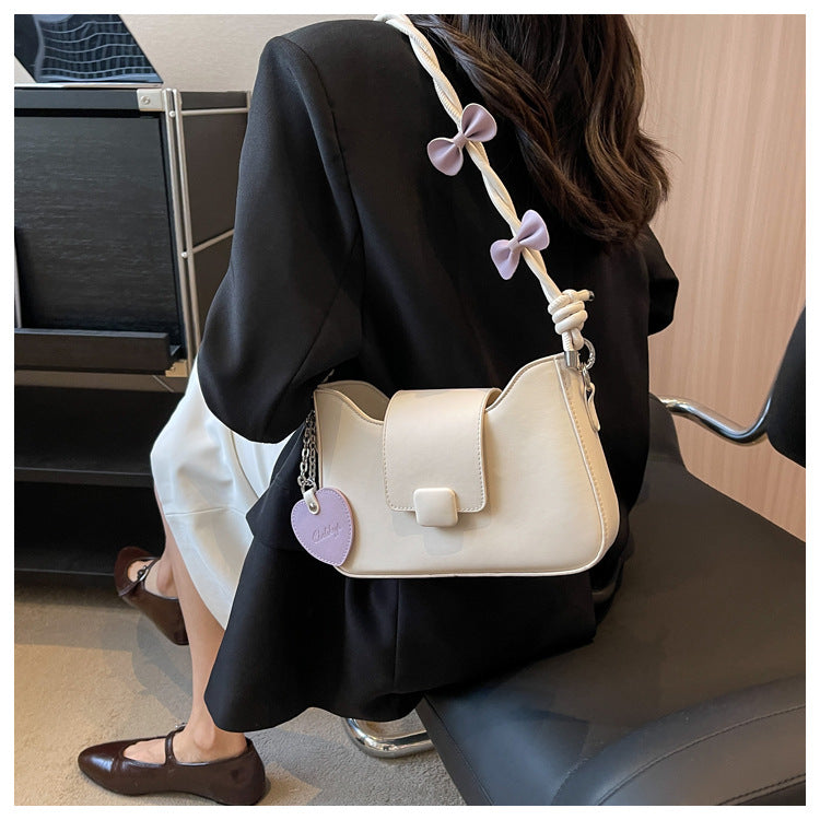 Bolso de hombro de primavera para mujer con correa de lazo de moda
