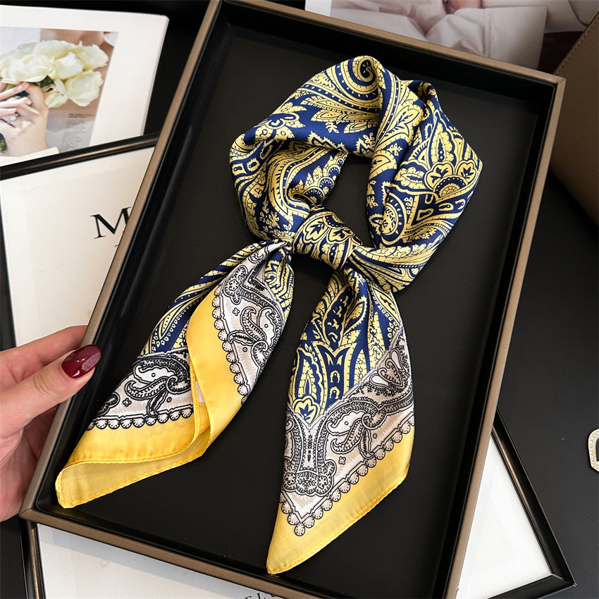 Retro Silk Scarf Printed Fashion Satin Scarf