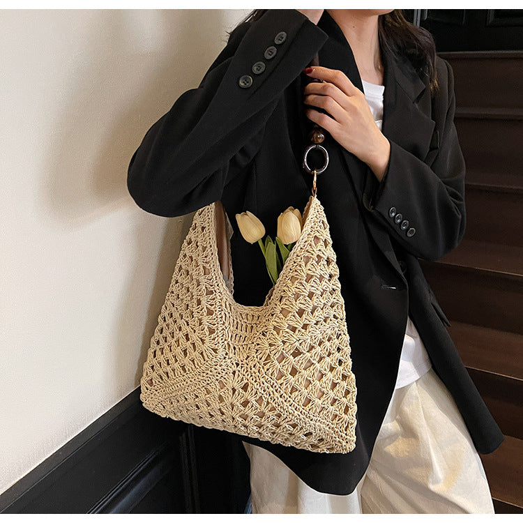 Woven Bag Women Summer Large Capacity Tote Beach Bag