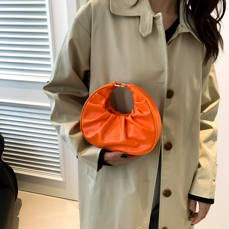 Bolso nube plisado, bolso baguette, bolso de hombro, bolso bandolera informal