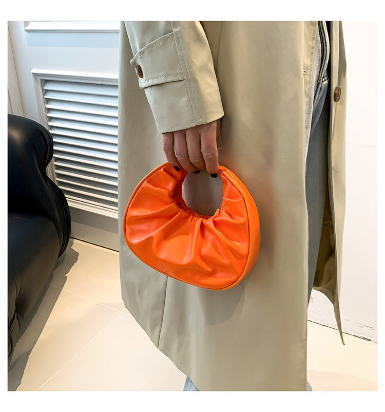 Bolso nube plisado, bolso baguette, bolso de hombro, bolso bandolera informal