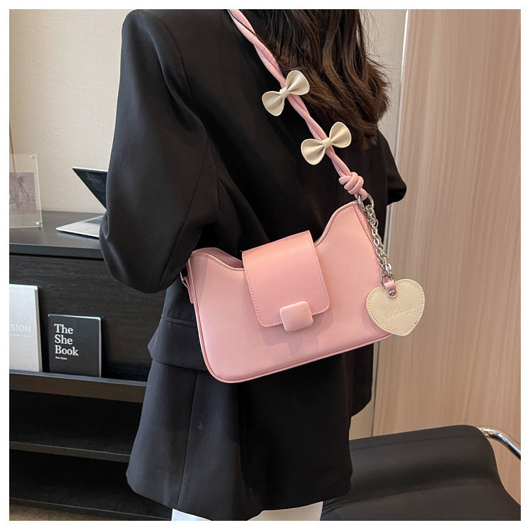 Bolso de hombro de primavera para mujer con correa de lazo de moda