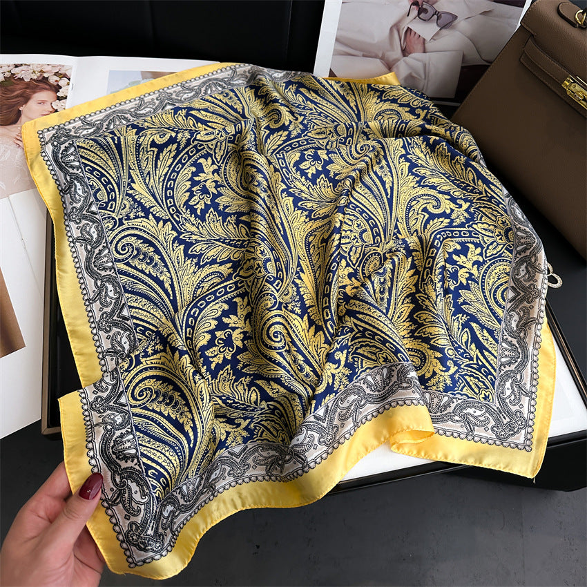 Retro Silk Scarf Printed Fashion Satin Scarf