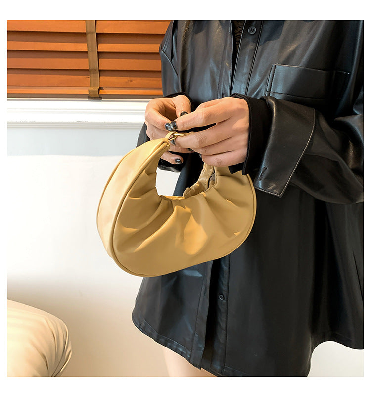Bolso nube plisado, bolso baguette, bolso de hombro, bolso bandolera informal