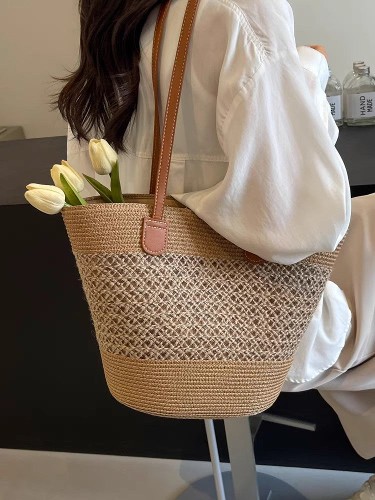 Summer Beach Travel Straw Bag Women Tote Bag