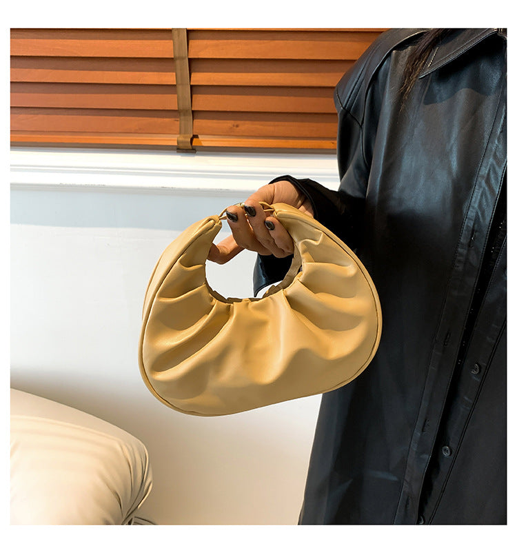 Bolso nube plisado, bolso baguette, bolso de hombro, bolso bandolera informal