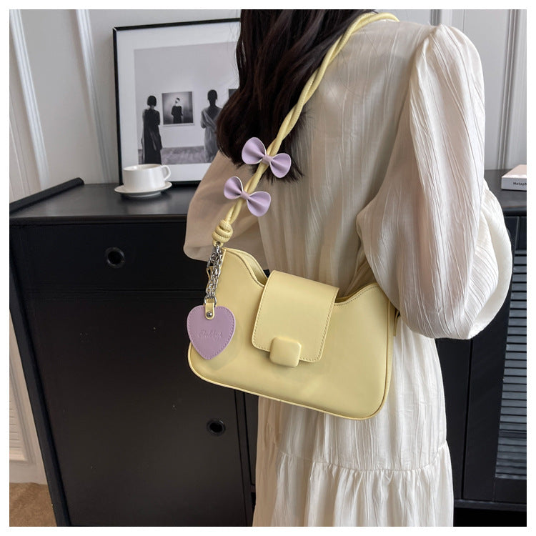 Bolso de hombro de primavera para mujer con correa de lazo de moda