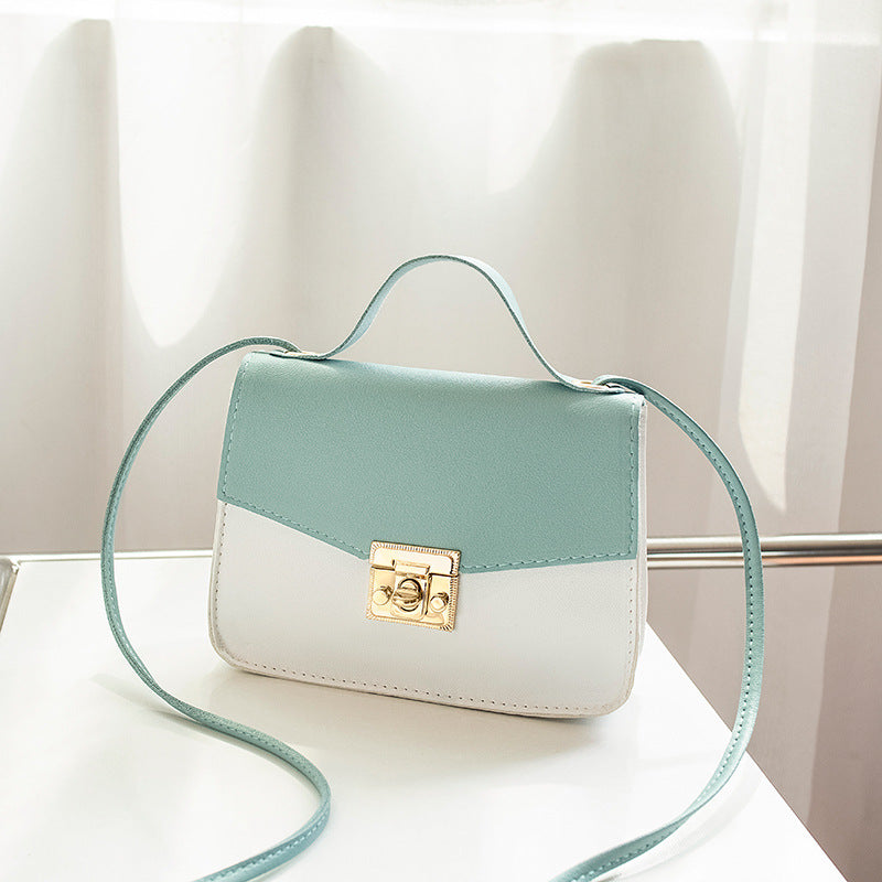 Shoulder Crossbody Contrast Color Small Square Bag