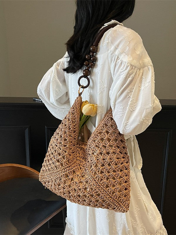 Woven Bag Women Summer Large Capacity Tote Beach Bag