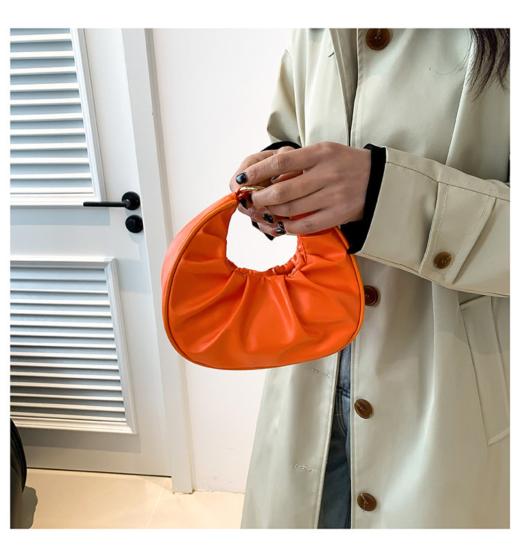 Bolso nube plisado, bolso baguette, bolso de hombro, bolso bandolera informal