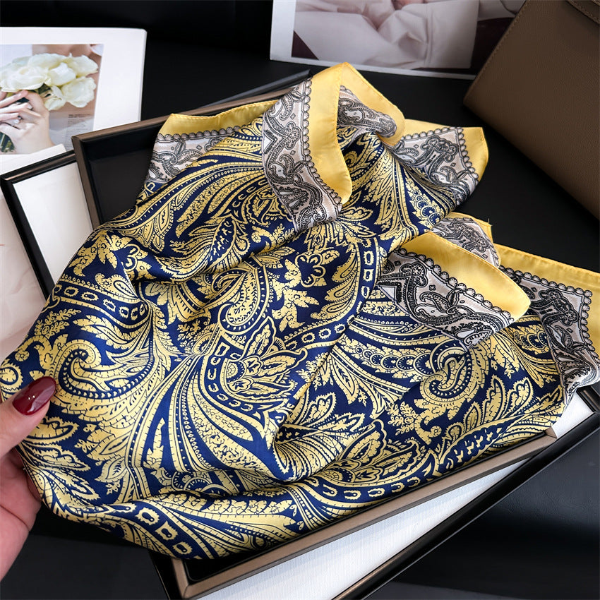 Retro Silk Scarf Printed Fashion Satin Scarf