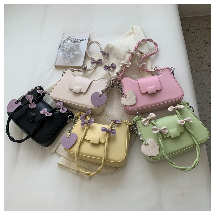 Bolso de hombro de primavera para mujer con correa de lazo de moda