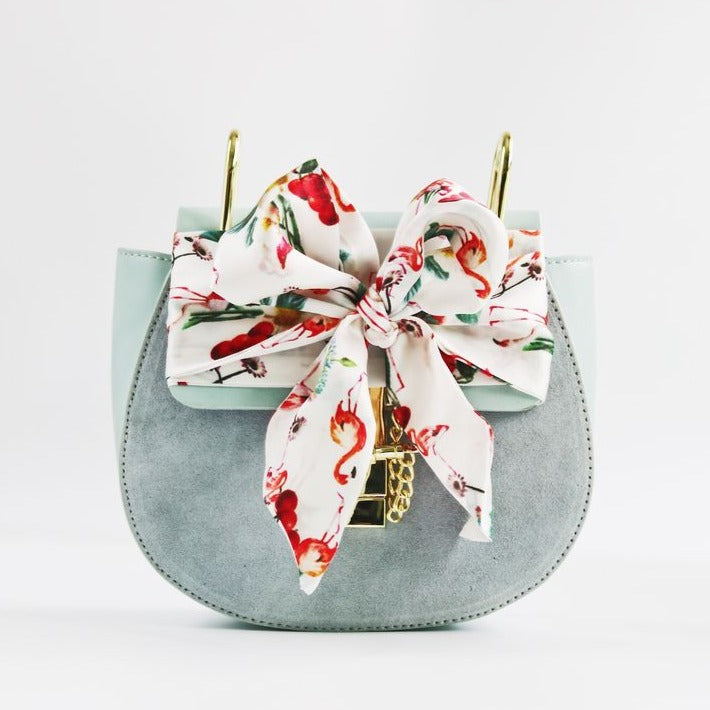 Silk Skinny Scarf Twilly For Purse Bags