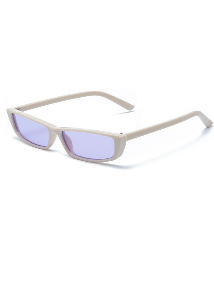 Retro Thin Rectangle 1990's Small Tiny Sunglasses