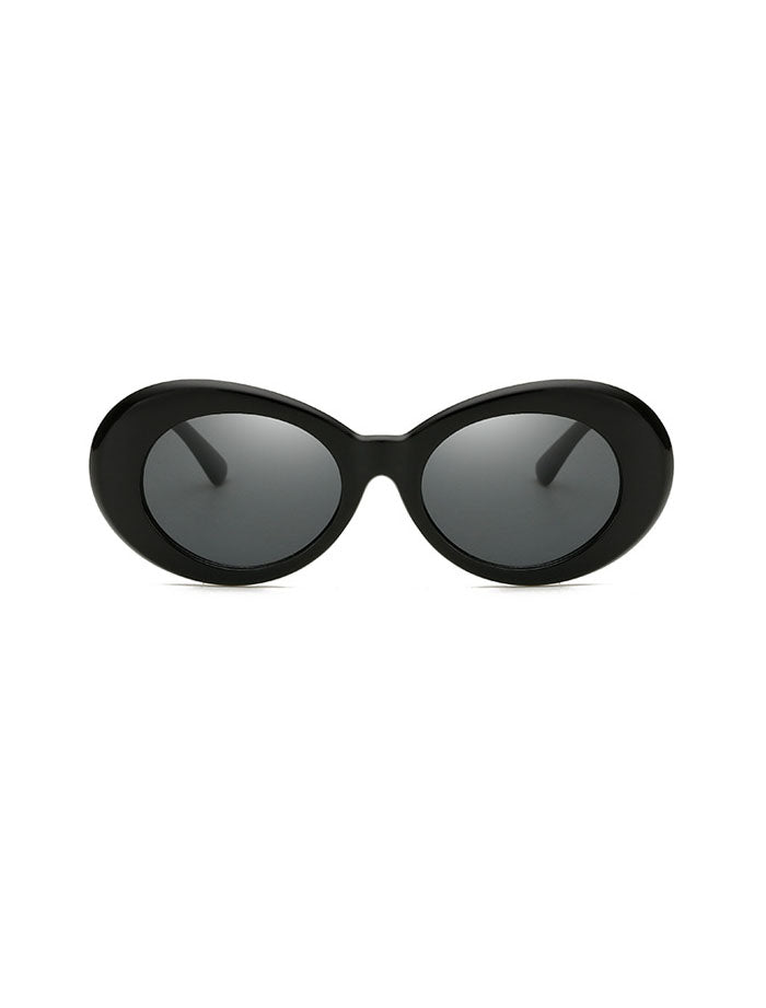 Retro Oval White Sunglasses
