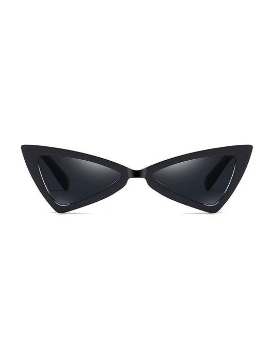 Retro Triangle 90s Cat Eye Sunglasses Black
