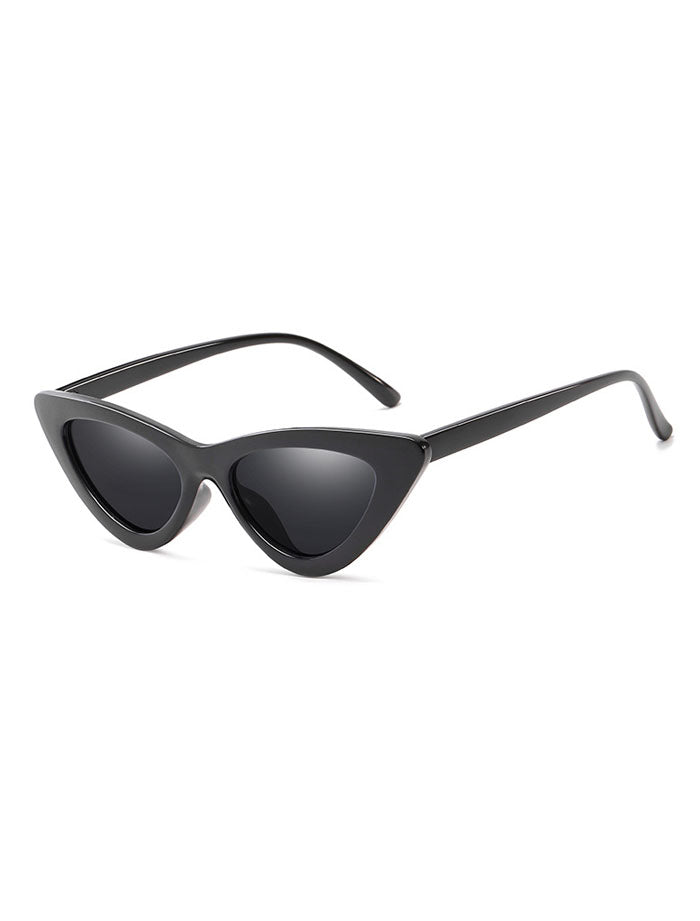 1990s Retro Vintage Cat Eye Sunglasses Black