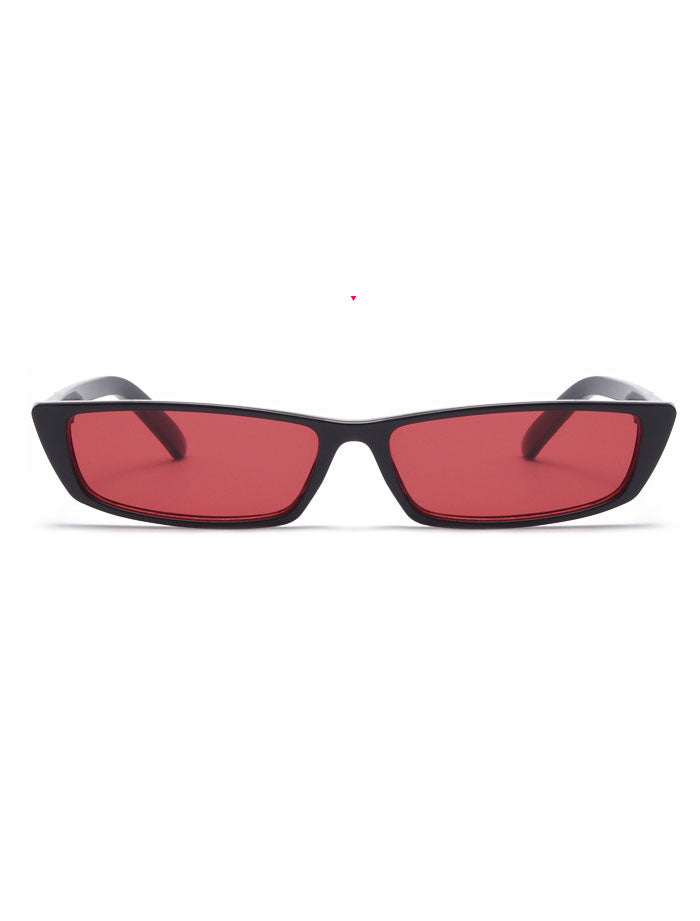 Retro Thin Rectangle 1990's Small Tiny Sunglasses