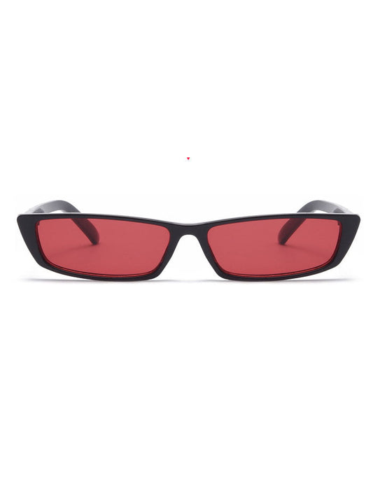 Retro Thin Rectangle 1990's Small Tiny Sunglasses