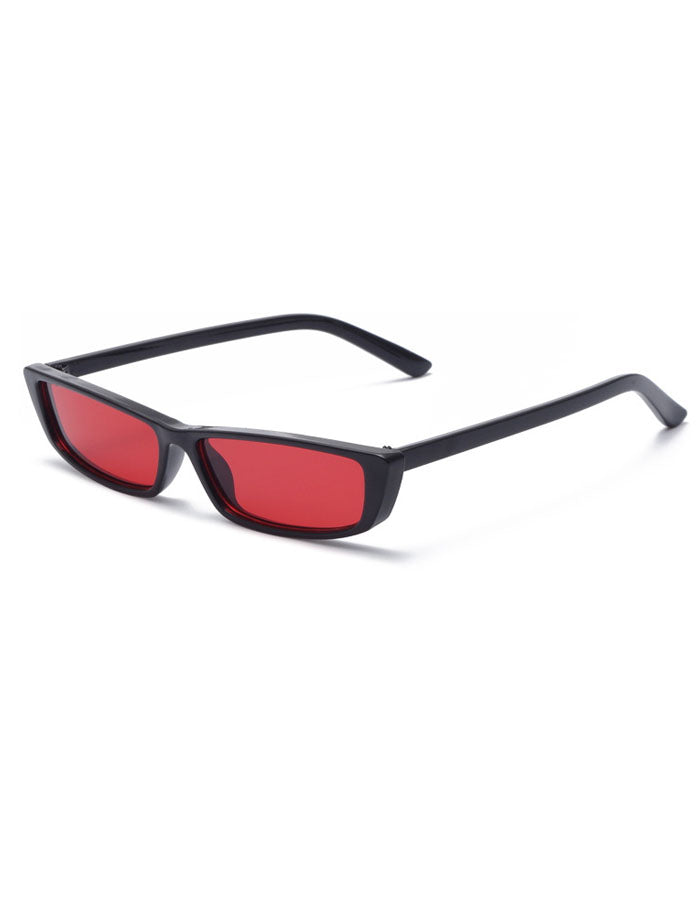 Retro Thin Rectangle 1990's Small Tiny Sunglasses