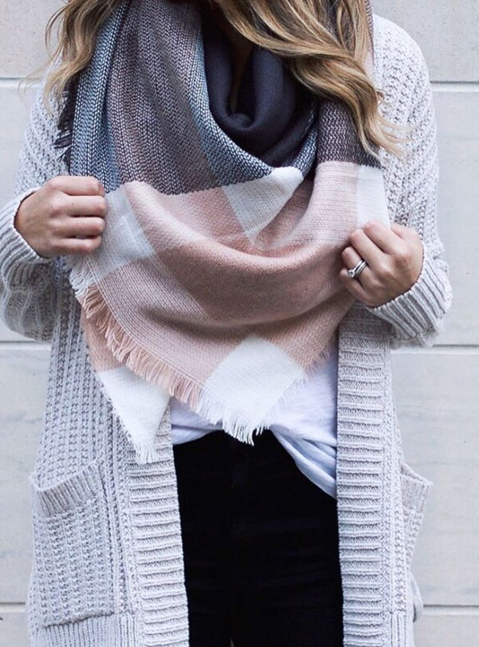 Plaid Blanket Scarf