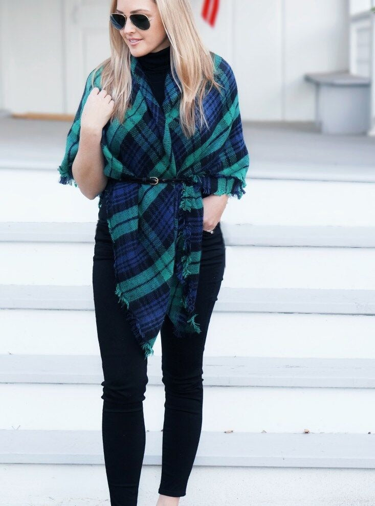 Blanket scarves outfits
