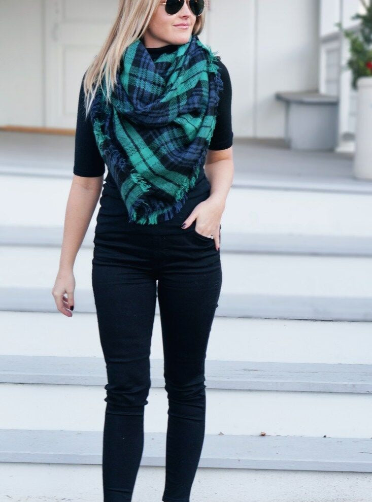 Blanket scarves outfits