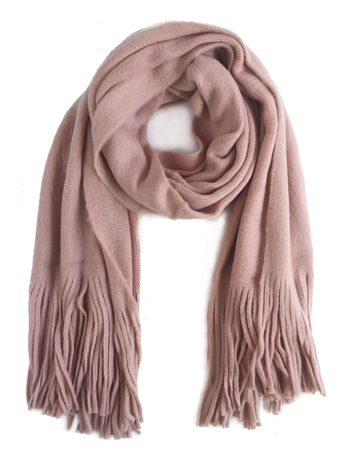 Brushed Long Fringed Scarf