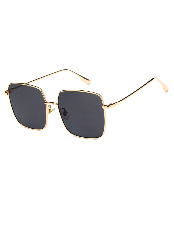 Gafas de sol modernas y elegantes con montura metálica fina