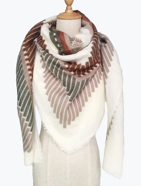 Colorful Geometric Blanket Scarves