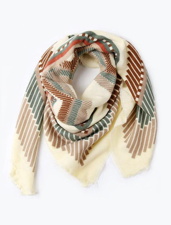 Colorful Geometric Blanket Scarves
